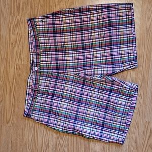 Polo Ralph Lauren Men's Plaid 100% Cotton Flat Front Shorts Size 42